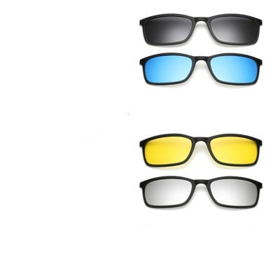Polariserte clip-on solbriller, reduserer gjenskinn og gir UV400 øyebeskyttelse, unisex design.