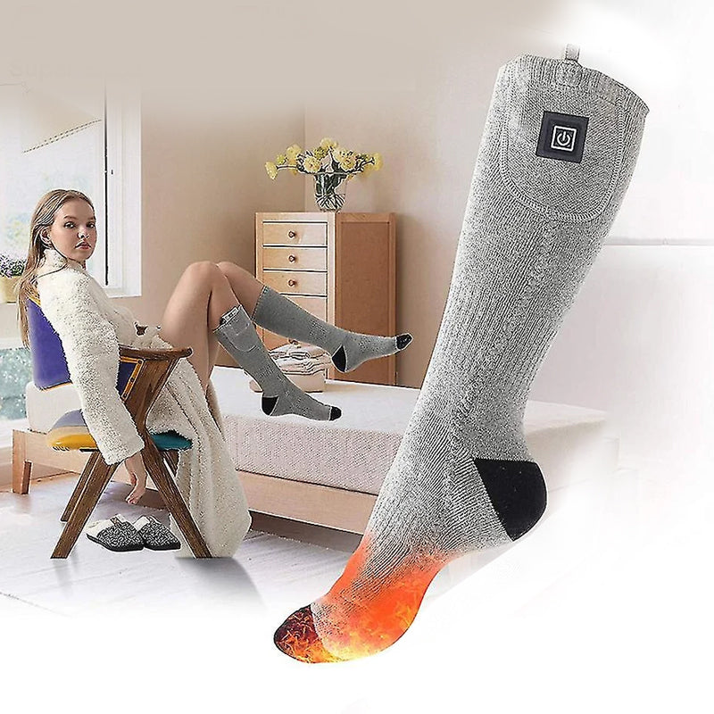 Unisex oppvarmede sokker med 3 temperaturinnstillinger for optimal komfort i kaldt vær.