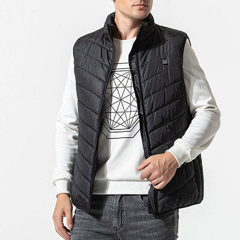Ideell oppvarmet vest for menn og kvinner, holder kjernekroppstemperaturen oppe.