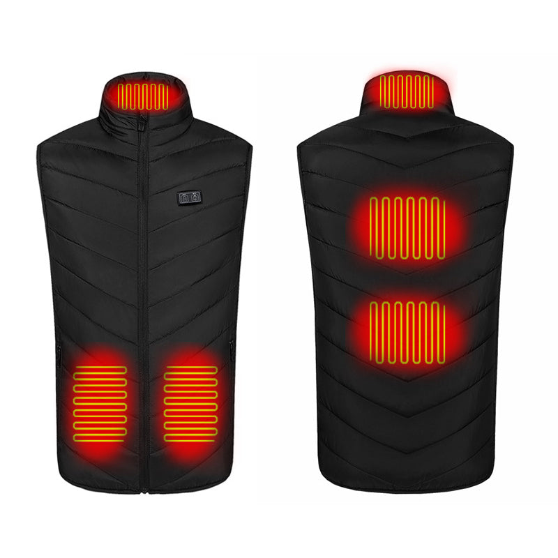 Maksimal komfort: Oppvarmet unisex vest for varme dager i den kalde årstiden.