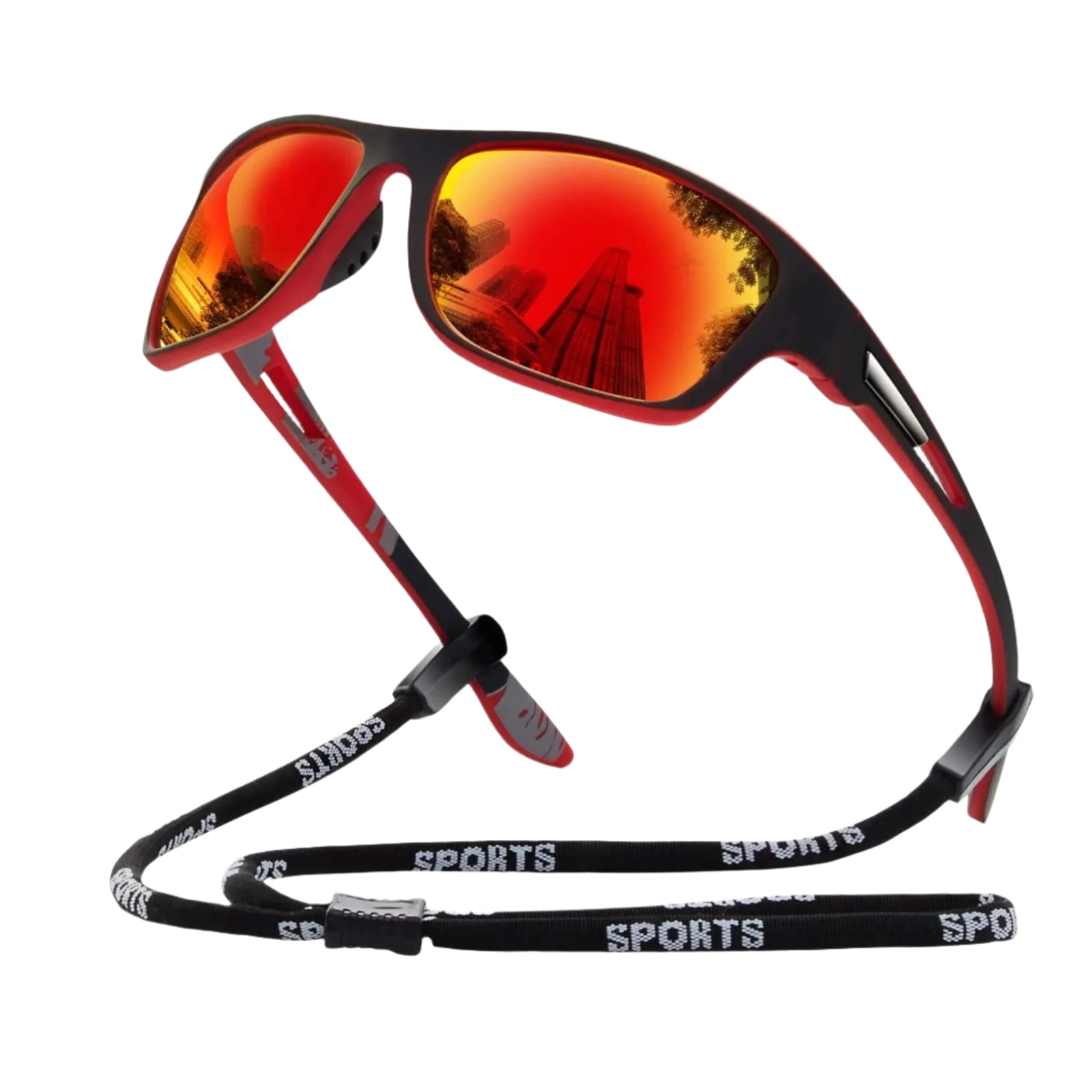 Unisex polariserte sportssolbriller med UV400-beskyttelse for klart syn utendørs. Ideell for aktiv livsstil.