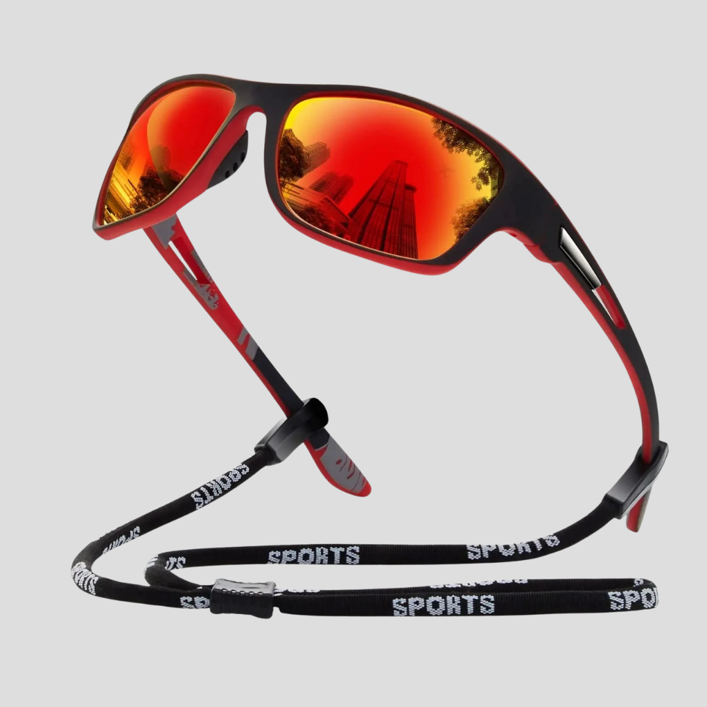 Unisex polariserte sportssolbriller med UV400-beskyttelse, ideelle for sykling, løping og utendørsaktiviteter. Lettvekt.