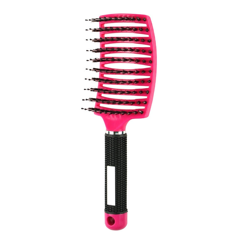 Unisex Pop hårbørste med 100% villsvinbust for glatt og sunt hår, ideell for hårpleie.