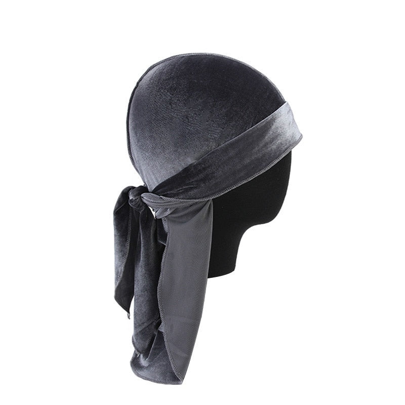 Fløyel durag med pustende design, viktig for hårvekst og perfekt formede bølger.