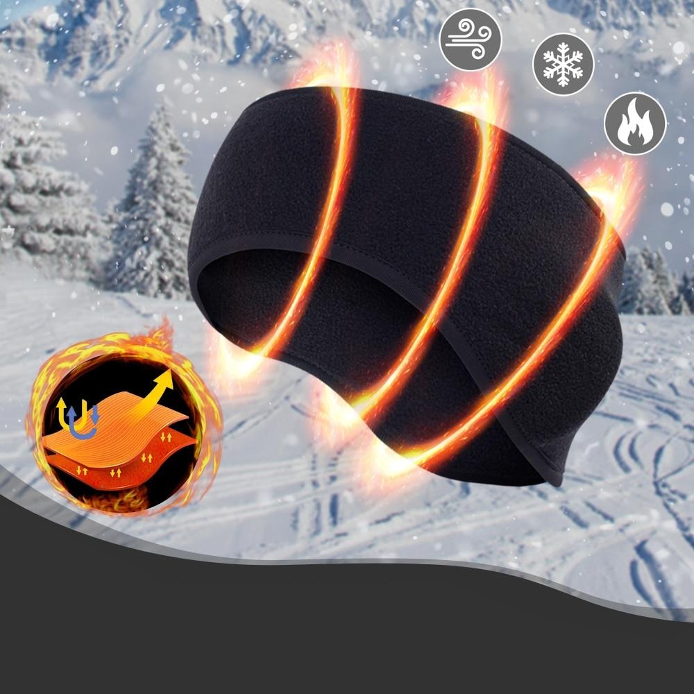 Varmt unisex sportshodepannebånd, ideelt for vinterløping og utendørs aktivitet.