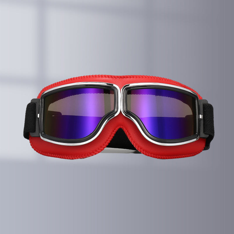 Vindtette retro beskyttelsesbriller, unisex, for motorsykkel og scooter. God komfort.
