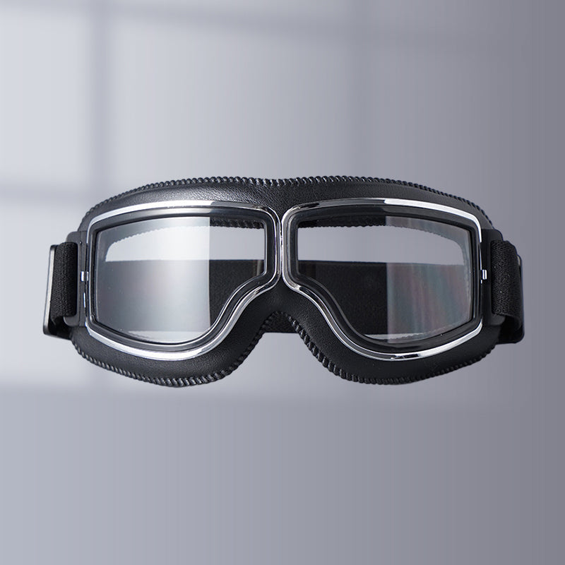 Moderne retro kjørebriller, unisex, for optimal sikkerhet og stil på veien. Essensielt MC-utstyr.