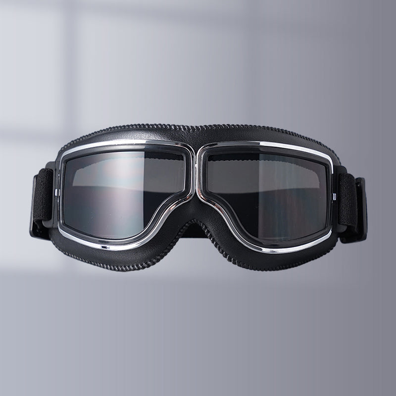 Slitesterke motorsykkelgoggles, retro stil, essensielt MC-tilbehør for alle eventyr.