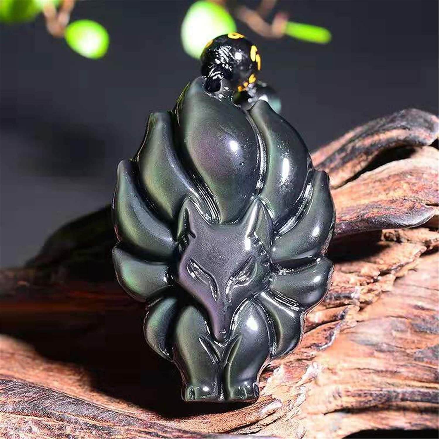 Styrkende Reveånd amulett for personlig lykke, beskyttelse og visdom. Unisex spirituelt smykke.