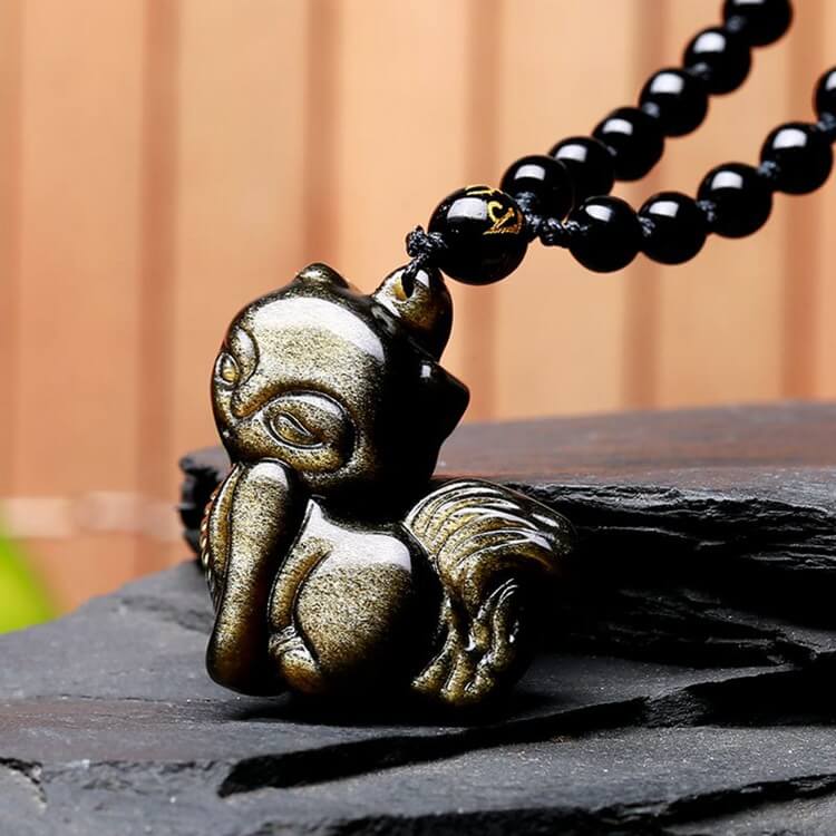 Reveånd amulett, unisex design. Spirituelt smykke for beskyttelse, lykke og visdom.