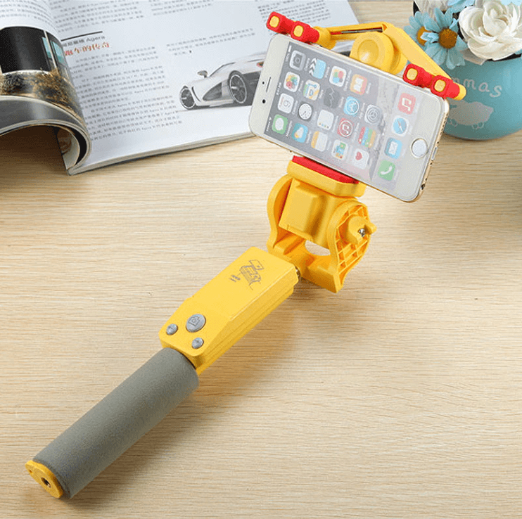 Reiseutstyr: 360° roterende selfie-pinne med Bluetooth-fjernkontroll for videoopptak.