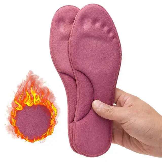 Myke, selvoppvarmende innleggssåler for varme vintersko; gjenbrukbar komfort og utmerket demping.