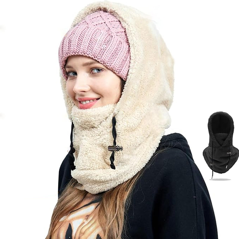 Unisex vinterutstyr: Fleecforet sherpa balaclava med hette for kulde.