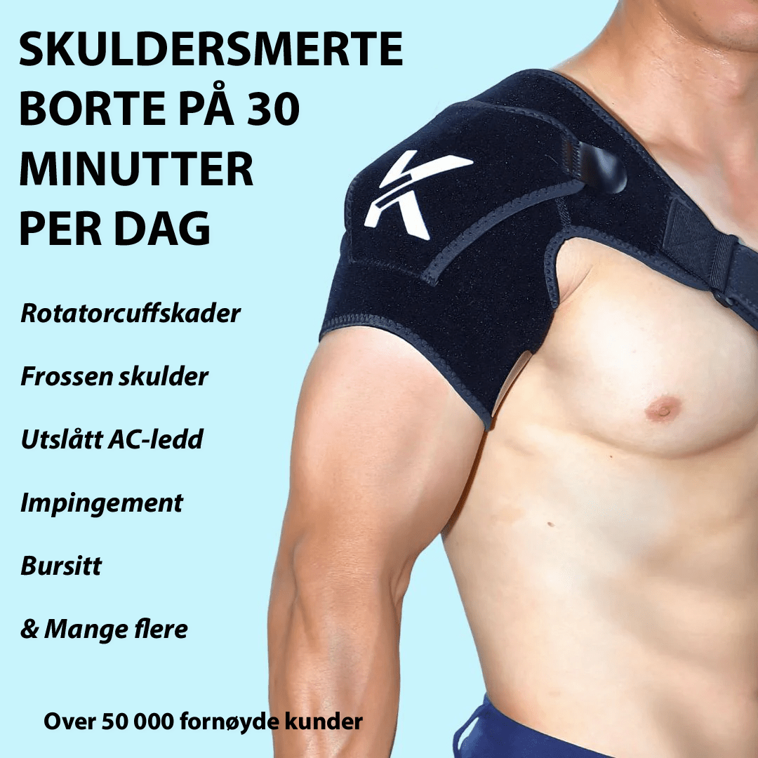Unisex skulderbrace for øyeblikkelig smertelindring, kompresjon og støtte for skadeforebygging og restitusjon.