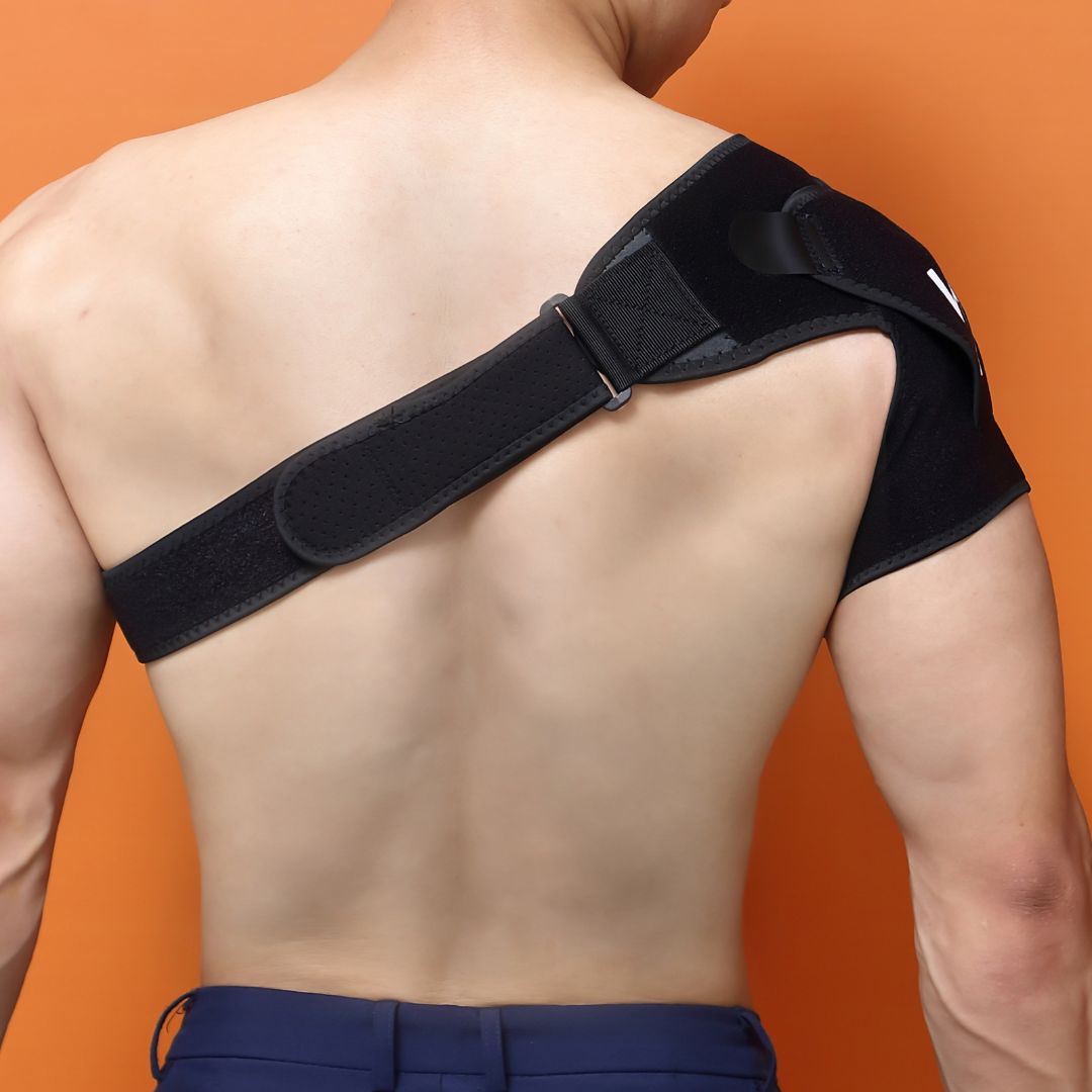 Ergonomisk skulderstøtte for effektiv smertelindring og restitusjon. Unisex design med justerbar kompresjon.