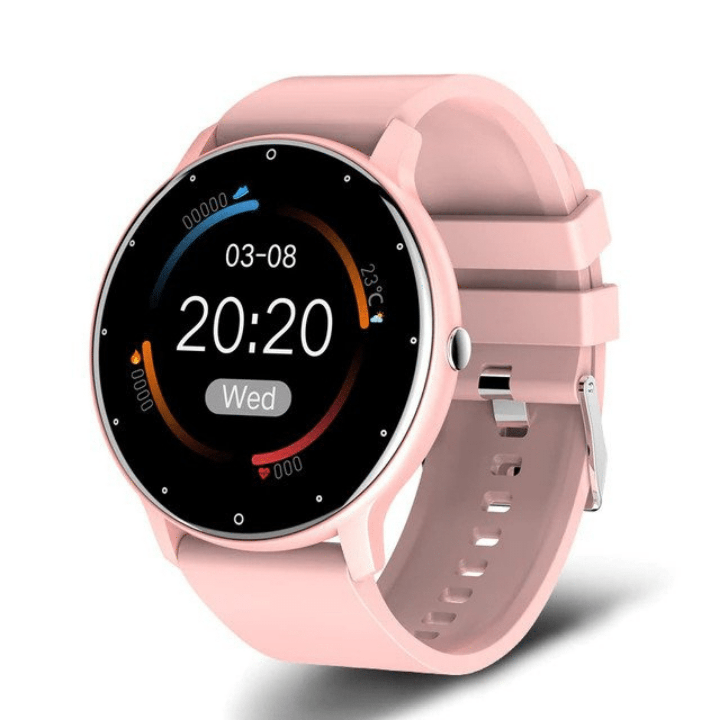 Elegant unisex smartklokke med Bluetooth. Multifunksjonell fitnessklokke og aktivitetsmåler for daglig bruk og trening.