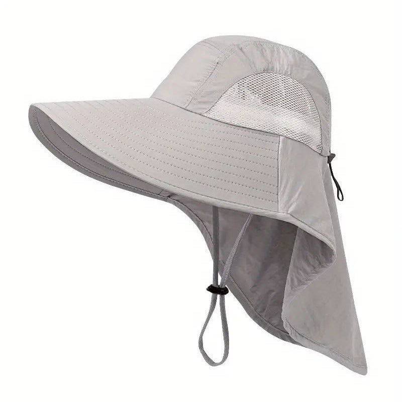 Fiskehatt med full UV-beskyttelse. En solhatt med halsklaff, perfekt for utendørs og camping.