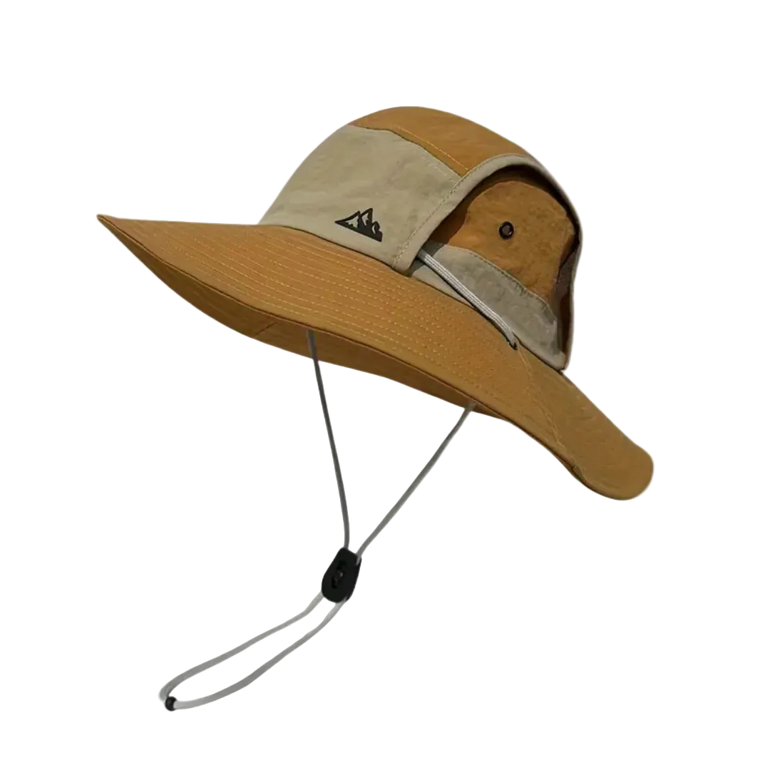 Unisex solhatt med justerbar passform, perfekt for utendørsaktiviteter og solbeskyttelse.