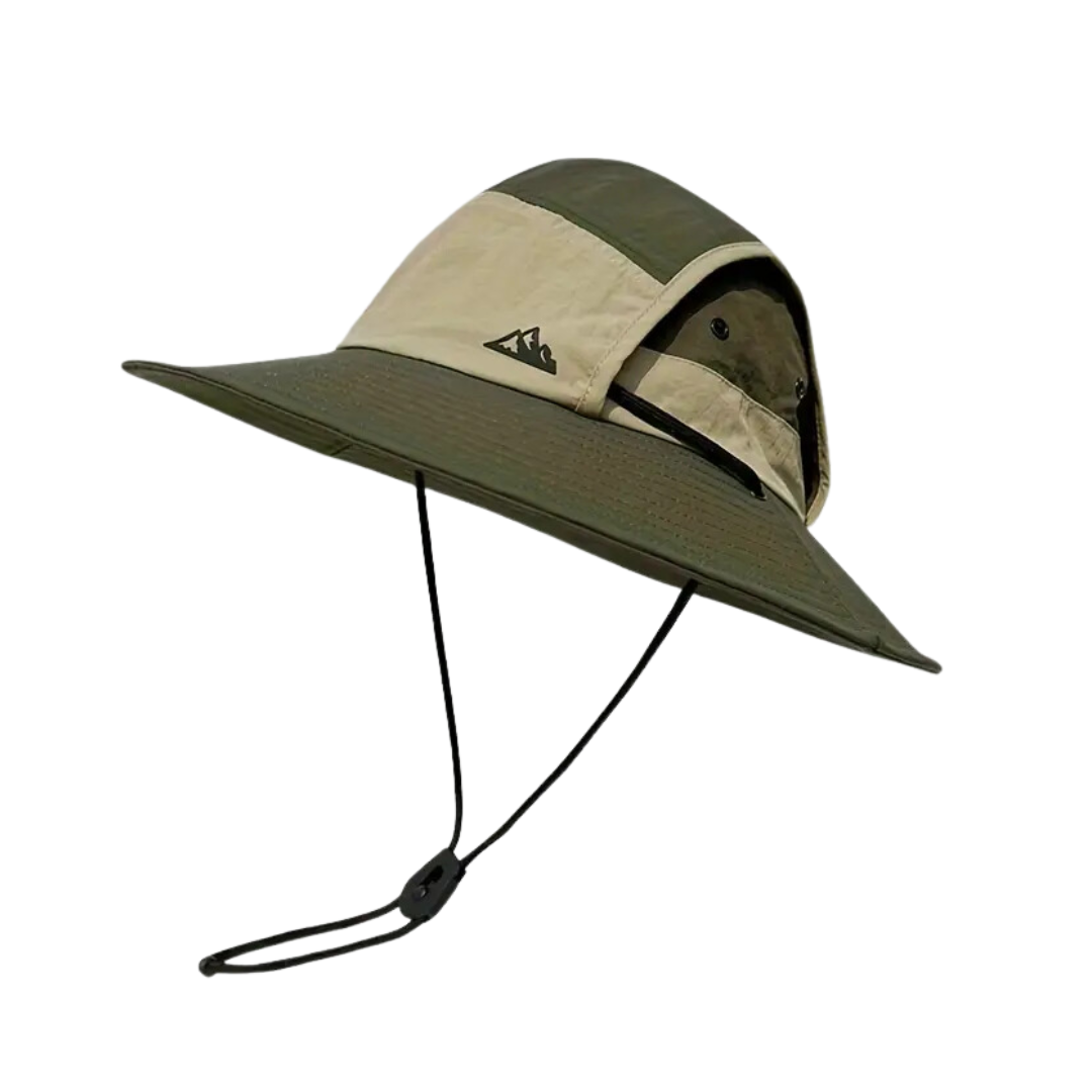 Pustende unisex solhatt med UV-beskyttelse, ideell for turgåing, fritid og utendørs bruk.