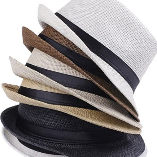Elegant solbeskyttelse: Unisex Trilby-hatt, håndlaget, perfekt for solfylte sommerdager