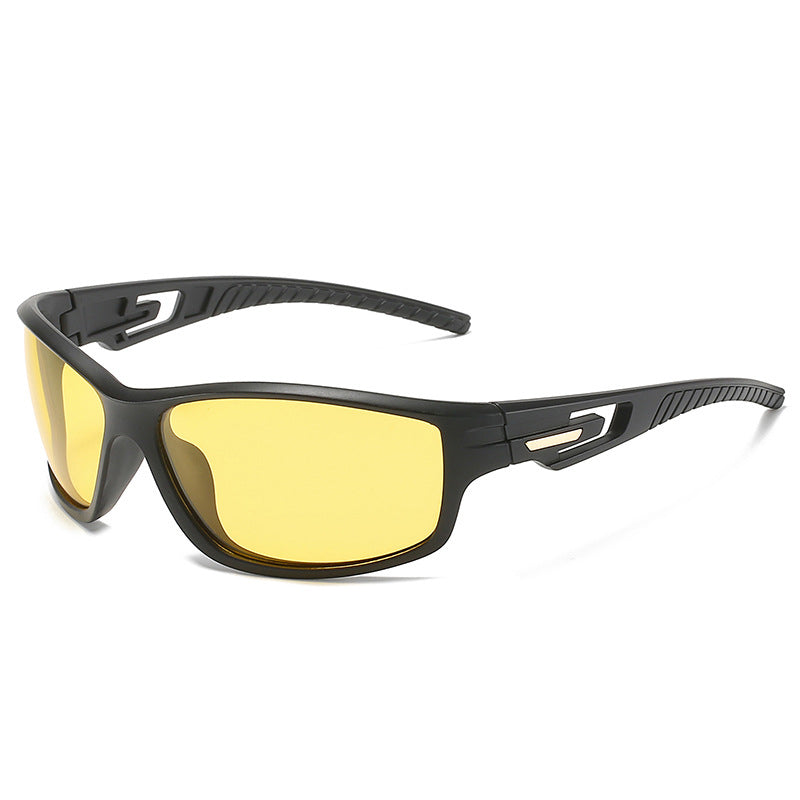 Polariserte sportsolbriller, unisex. UV400-beskyttelse for løping, sykling og utendørsaktiviteter.