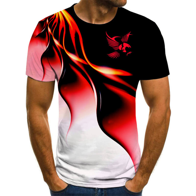 Unisex t-skjorte med unikt 3D-design. Komfortabel polyester, perfekt for fritid og mote.
