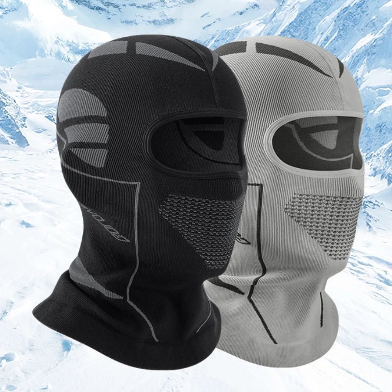 Svart termisk balaklava, unisex modell. Essensiell fleece beskyttelse for vinter, fottur og utendørs sport.