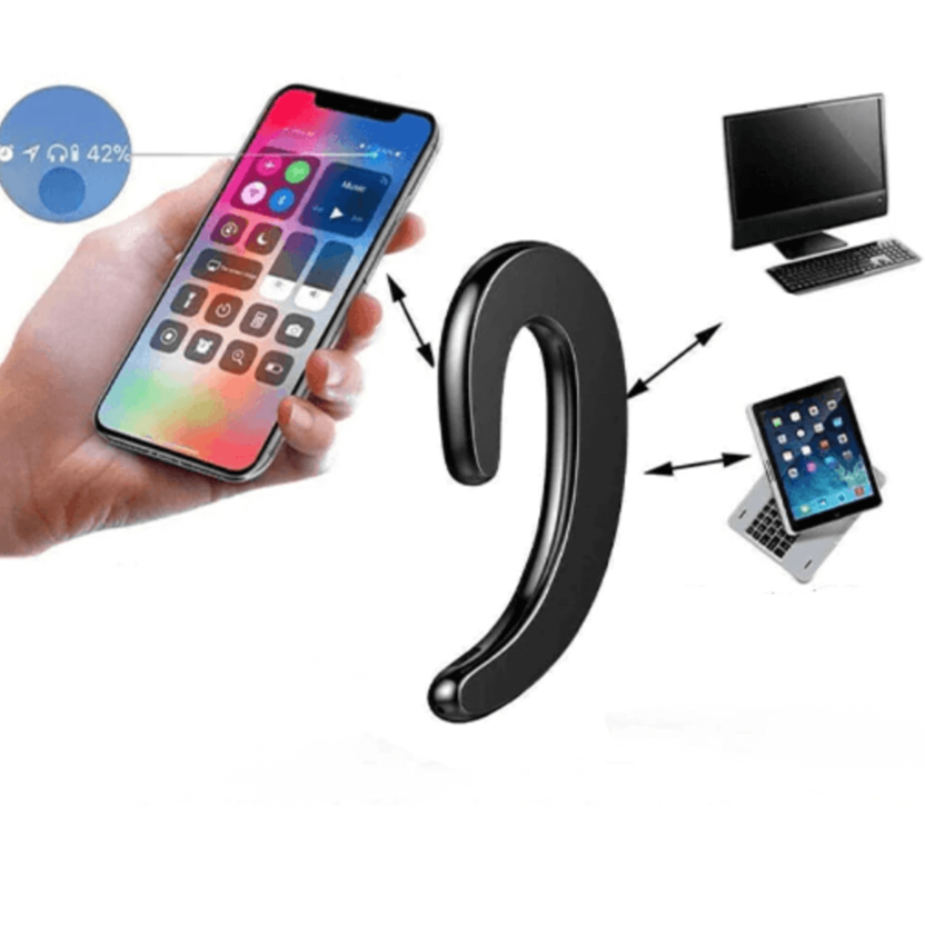 Unisex beinledning hodetelefoner for sport, trådløse, komfortable og vanntette for en aktiv livsstil.