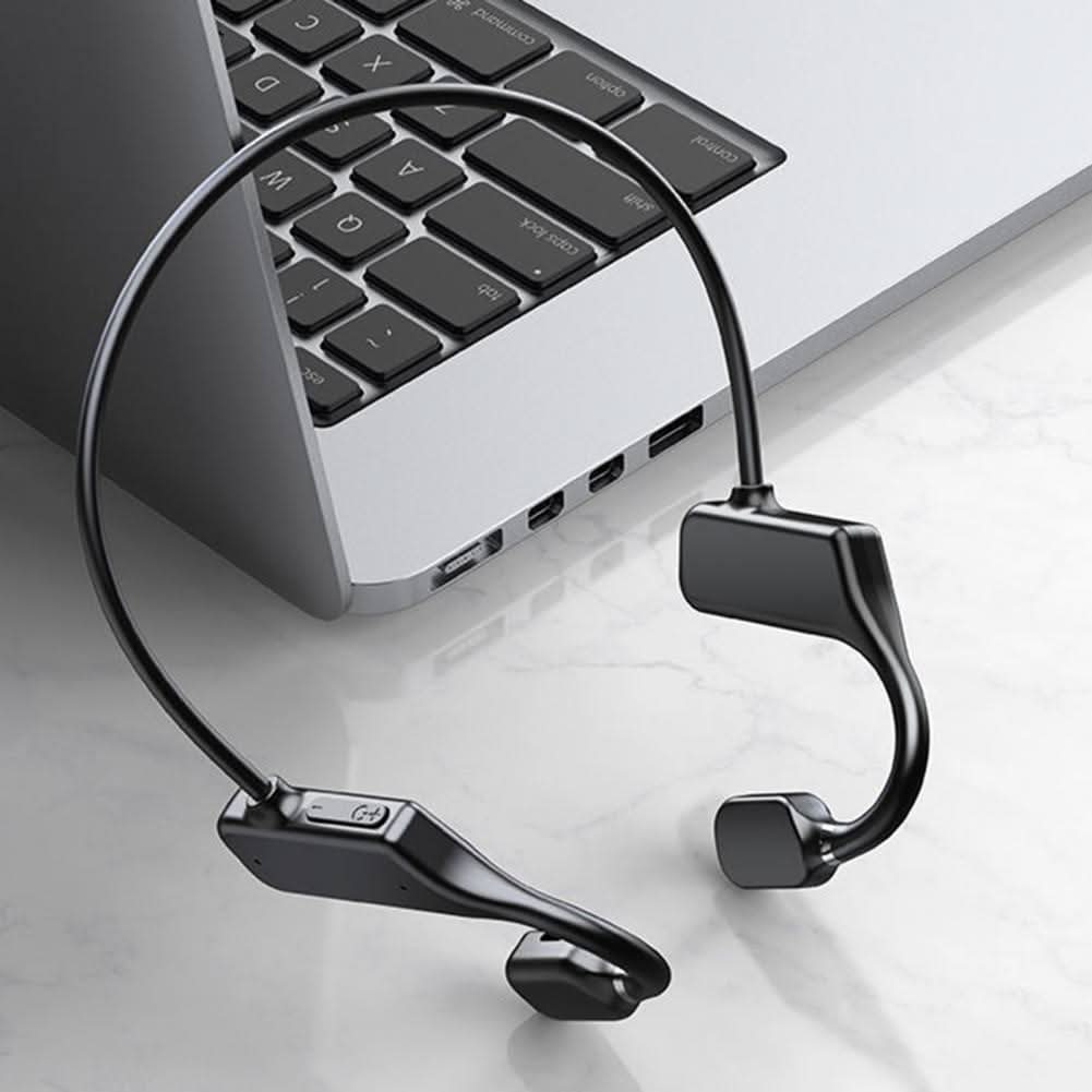 Lette unisex trådløse hodetelefoner med beinledning, ideell for langvarig lytting og en aktiv livsstil.