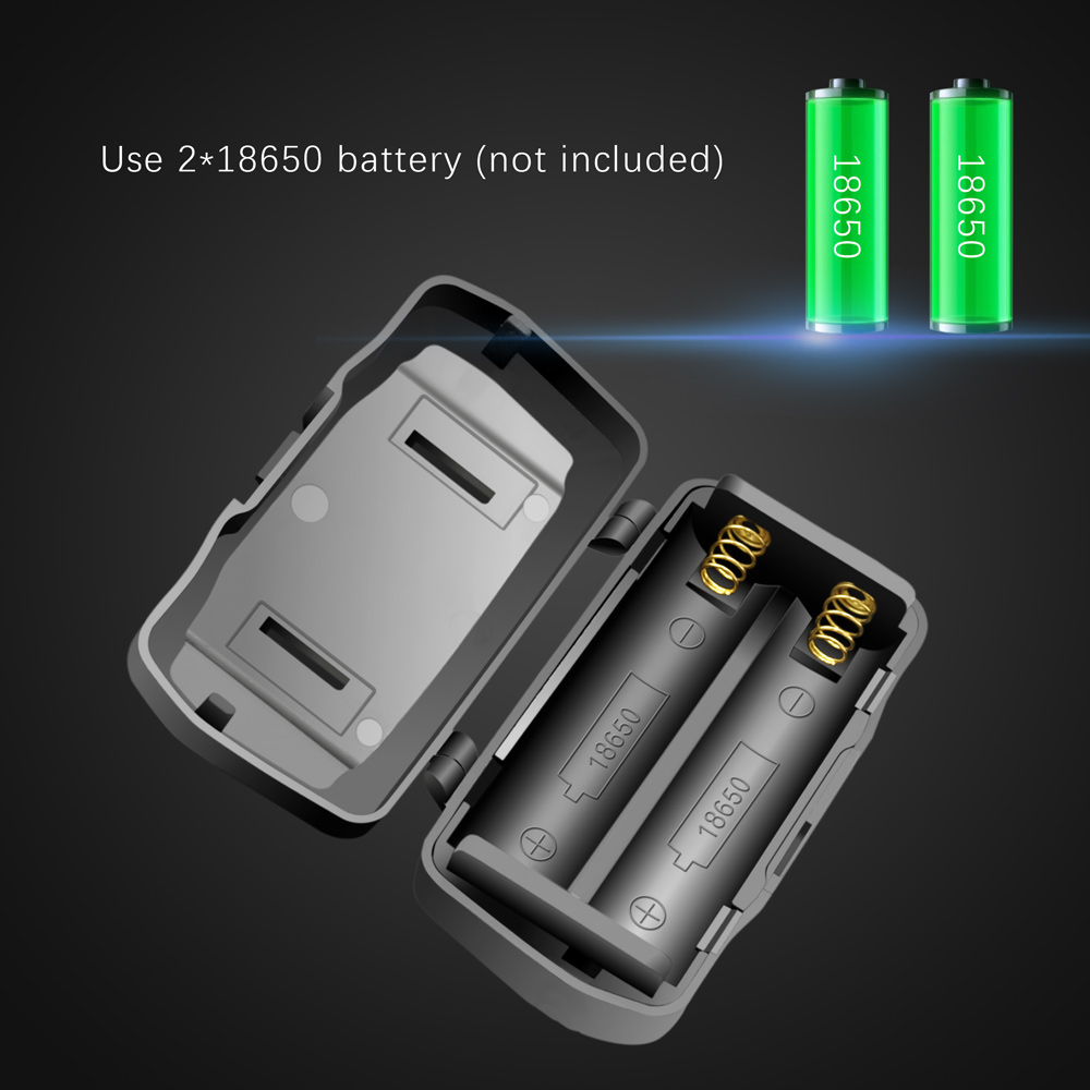 Unisex LED-hodelykt med USB-ladeport og justerbar stropp. Ideell for utendørs, camping og DIY-prosjekter.