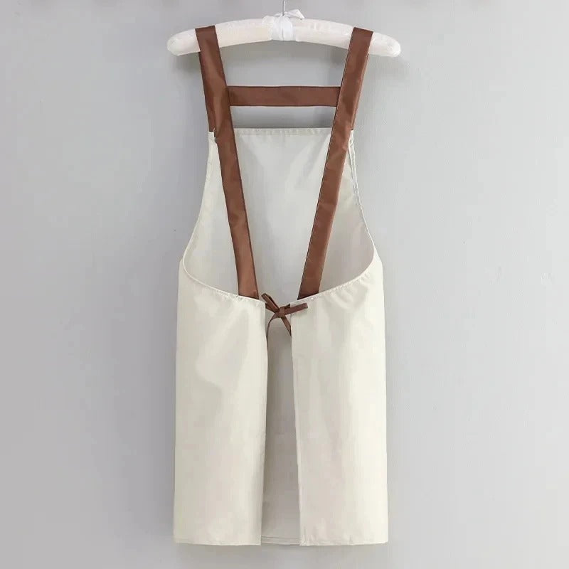 Beskyttende vanntett kjøkkenforkle, unisex, smussavvisende lerret for matlaging, baking og grilling. Gaveidé.