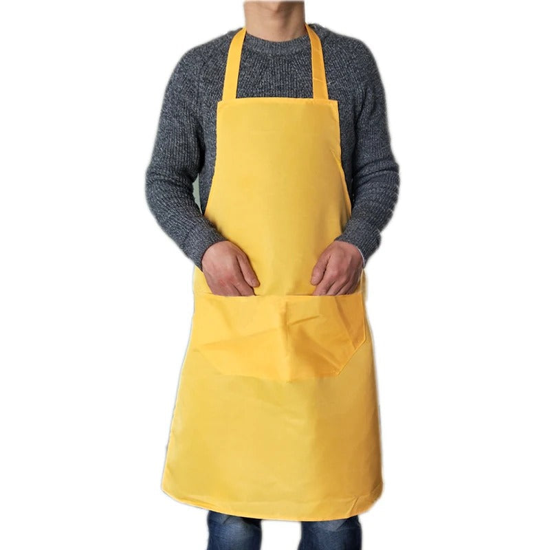 Unisex kjøkkenforkle med justerbar stropp, ideelt for hjemmekokker ved baking.
