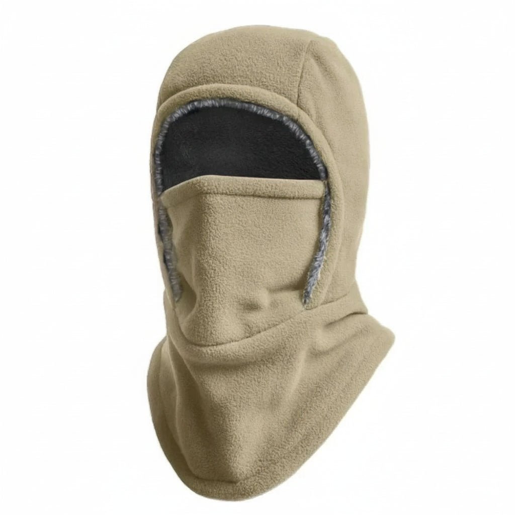 Slitesterk vindtett balaklava i varm fleece for fjellturer og utendørs eventyr i vinterkulden.