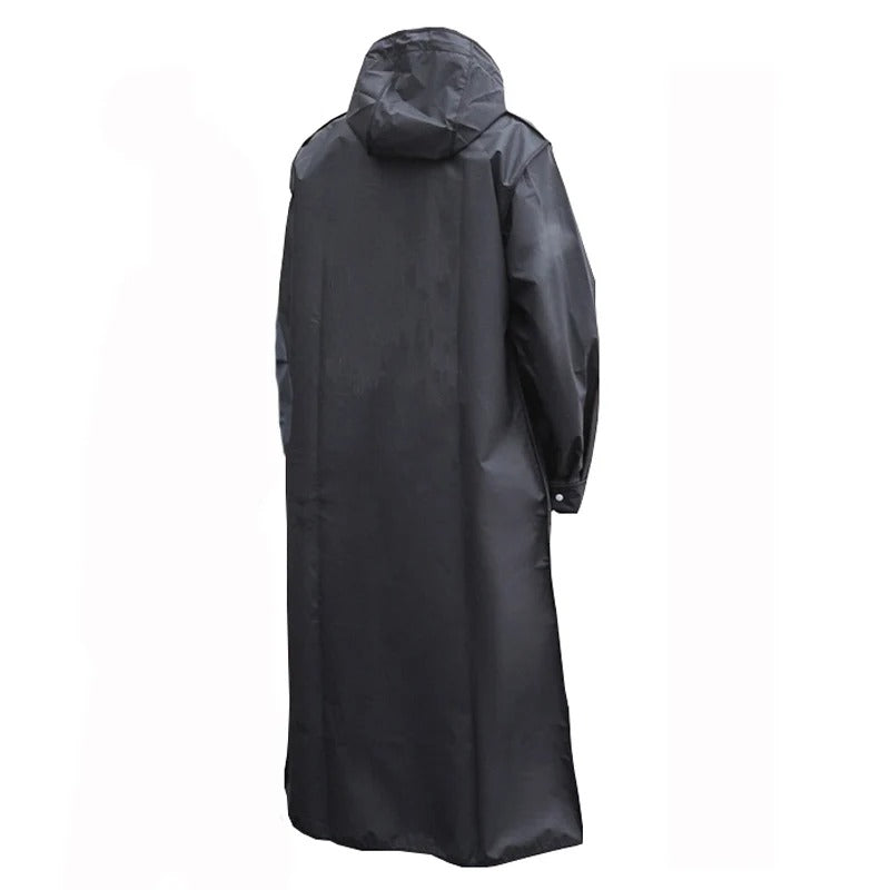 Leichter Unisex Regenmantel mit Kapuze, grau, idealer Regenschutz für jedes Wetter