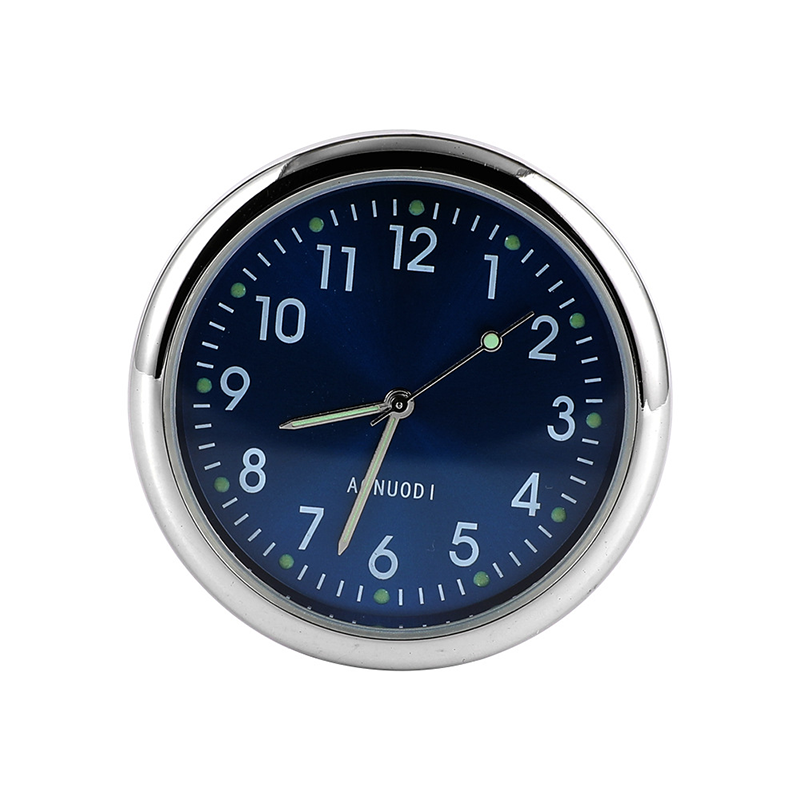 Premium mini bilklokke i metall, enkel å feste. Forbedrer bilens interiørdekorasjon og stil.