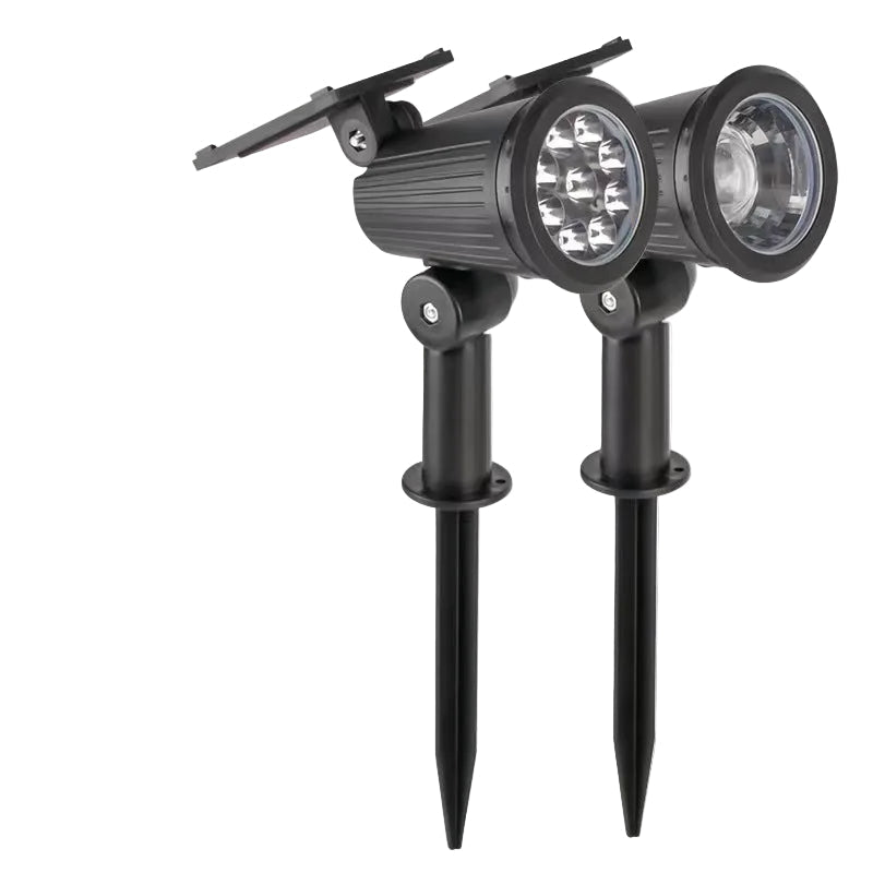 Utendørs LED solcelle spotlight for hagebelysning, energieffektiv og miljøvennlig lys.