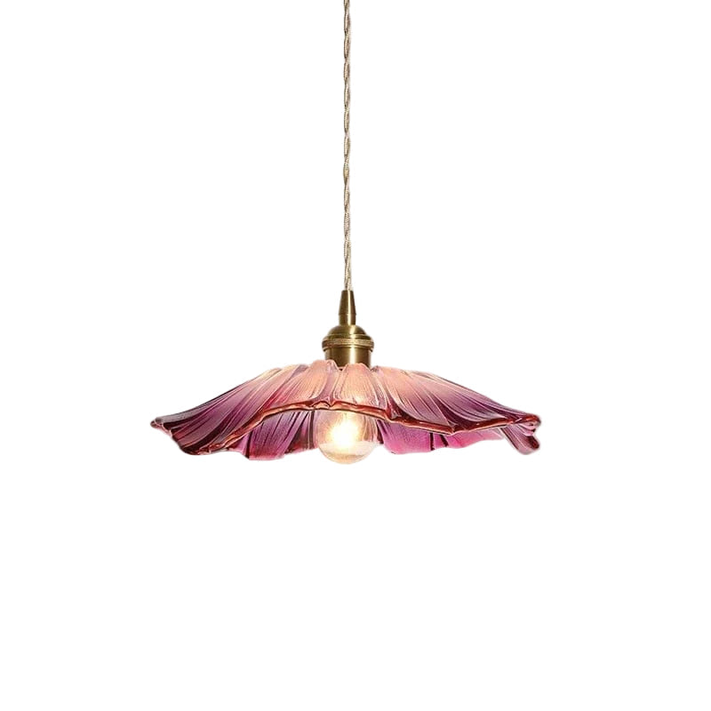 Vakker lotusglasslampe for innendørs bruk, perfekt for koselig stemningslys og interiørdesign.