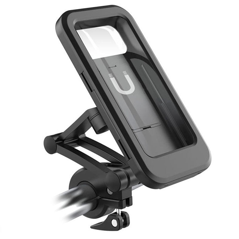 Robust mobilholder for sykkel, støtsikker og vanntett, for trygg bruk av mobil.