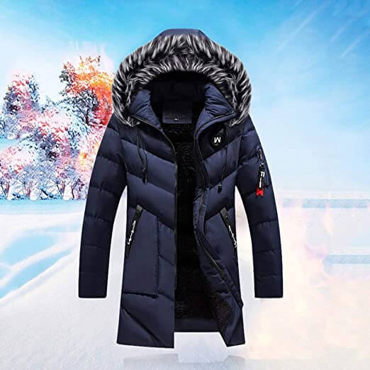 Tidløs menns vinterparka med stilfull pelshette, sikrer varme og et elegant utseende.