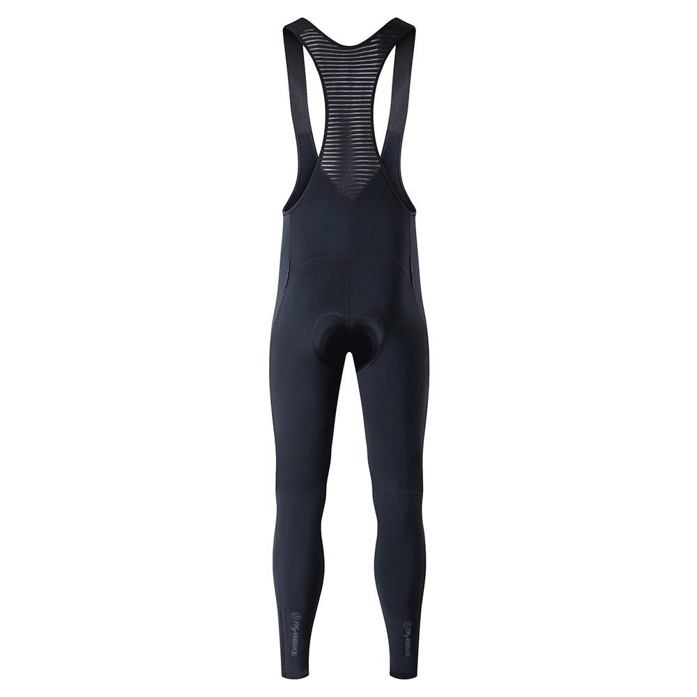 Herre termosykkeltights i fleece for vinter. Med gelpute for ekstra komfort under sykling.