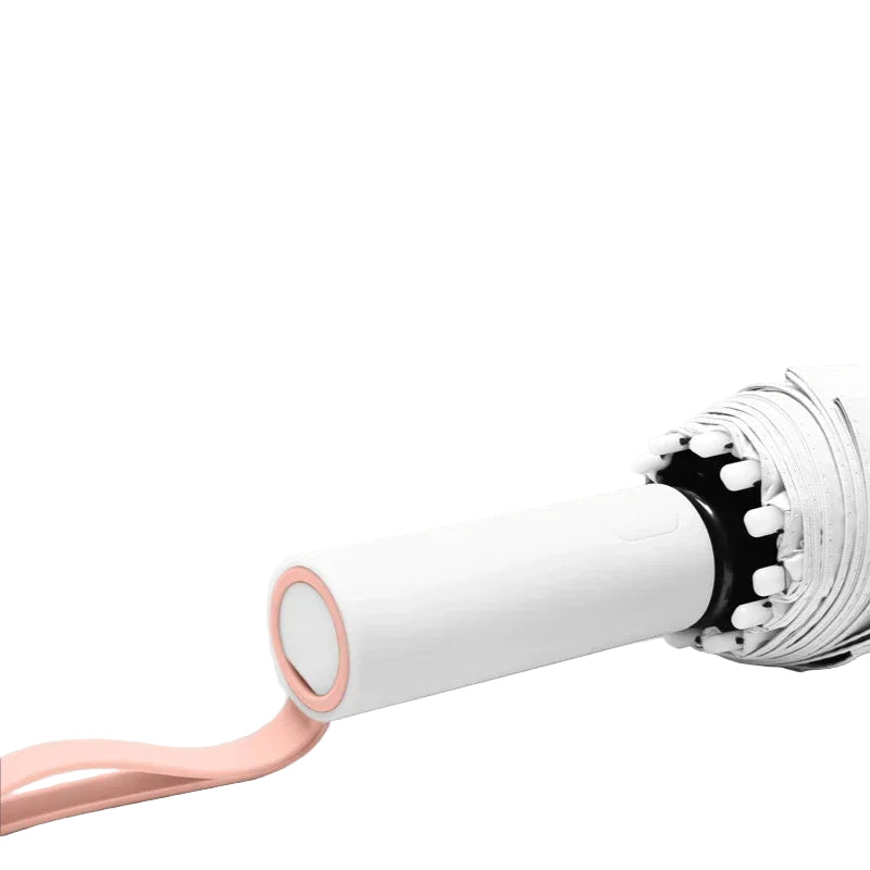 Vindtett lommeparaply med UV-beskyttelse og kompakt design, perfekt for regn og sol.