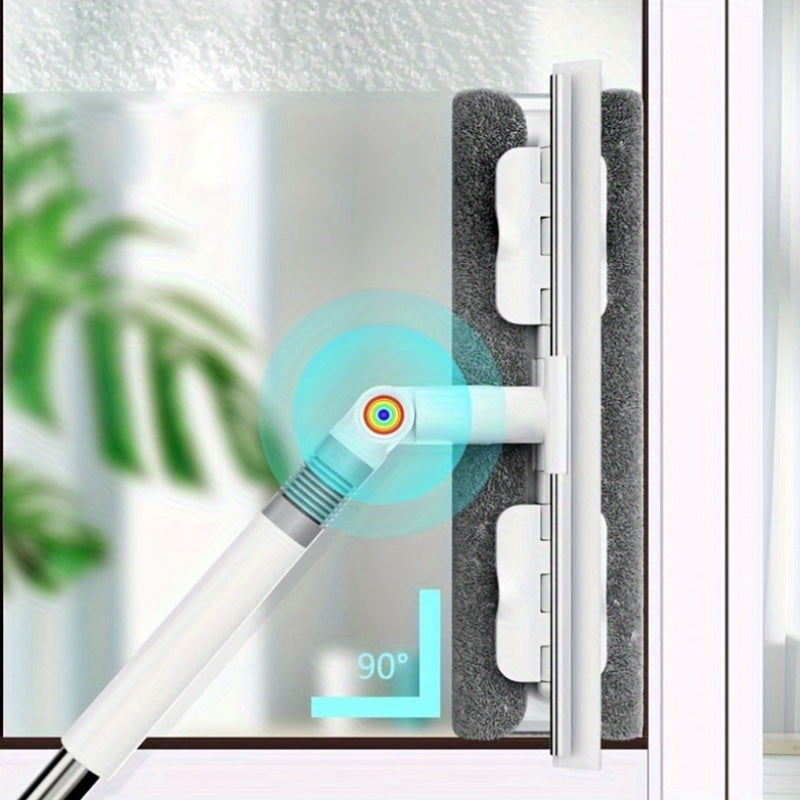Ergonomisk vindusrenser med roterende hode for enkel og rask rengjøring av alle glassflater hjemme.