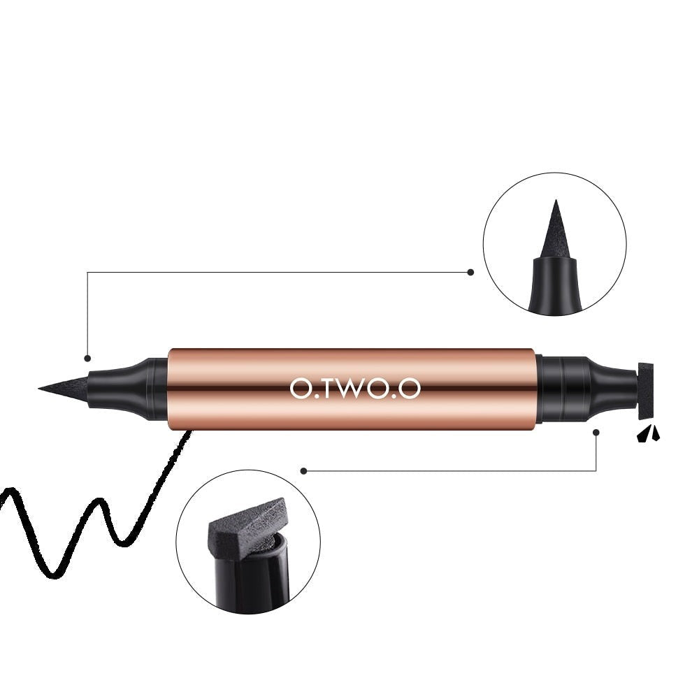 Eyeliner stempel for raskt og feilfritt vinget kattøye. Langvarig, presis øyesminke for skjønnhet.