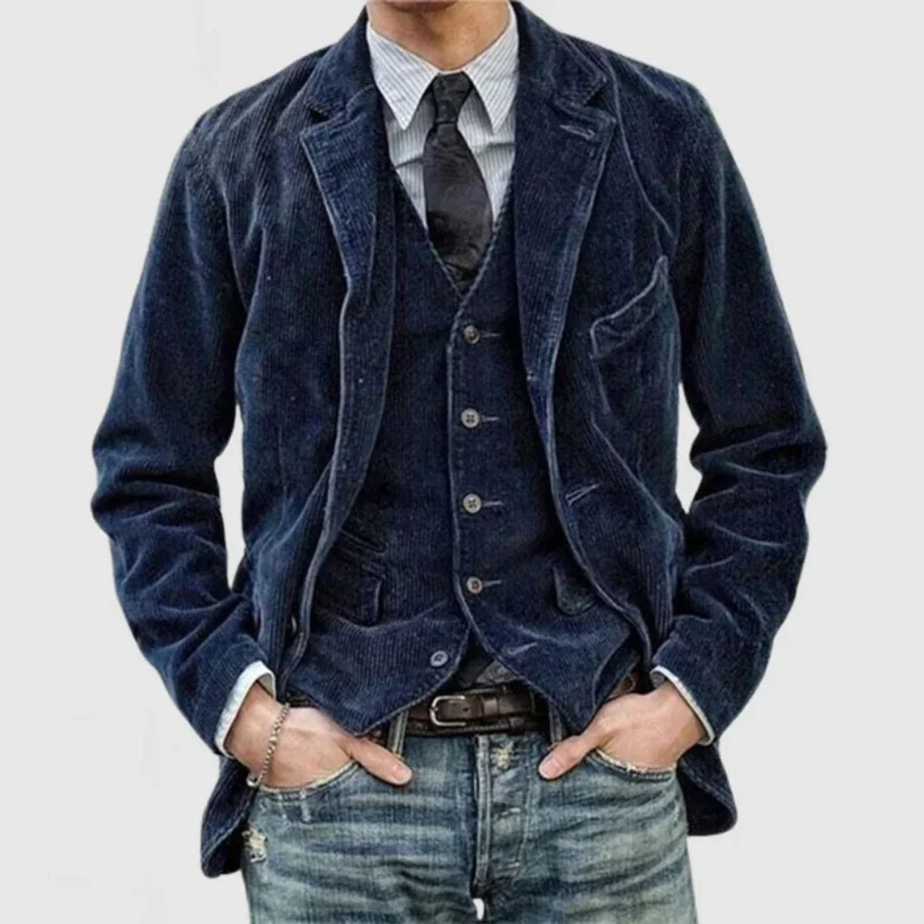 Elegant vintage vest, del av et unisex sett. Perfekt for formell eller uformell mote med klassisk snitt.