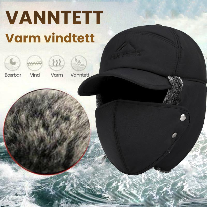 Justerbar unisex vinterlue med vindtett ansiktsmaske, egnet for alle utendørsaktiviteter.