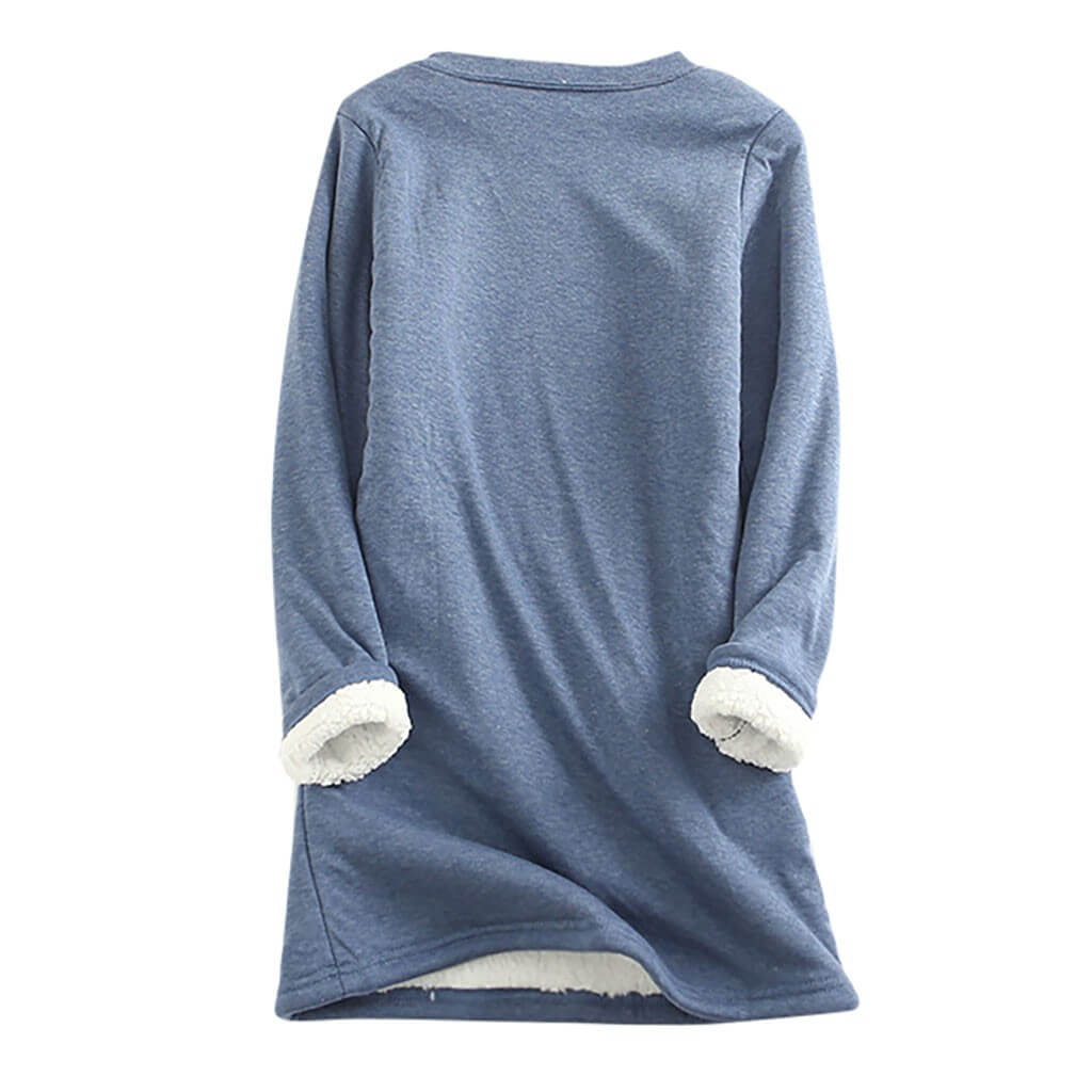 Vielseitiger Damen Fleece-Pullover mit Sherpa-Futter für Freizeit und Alltag
