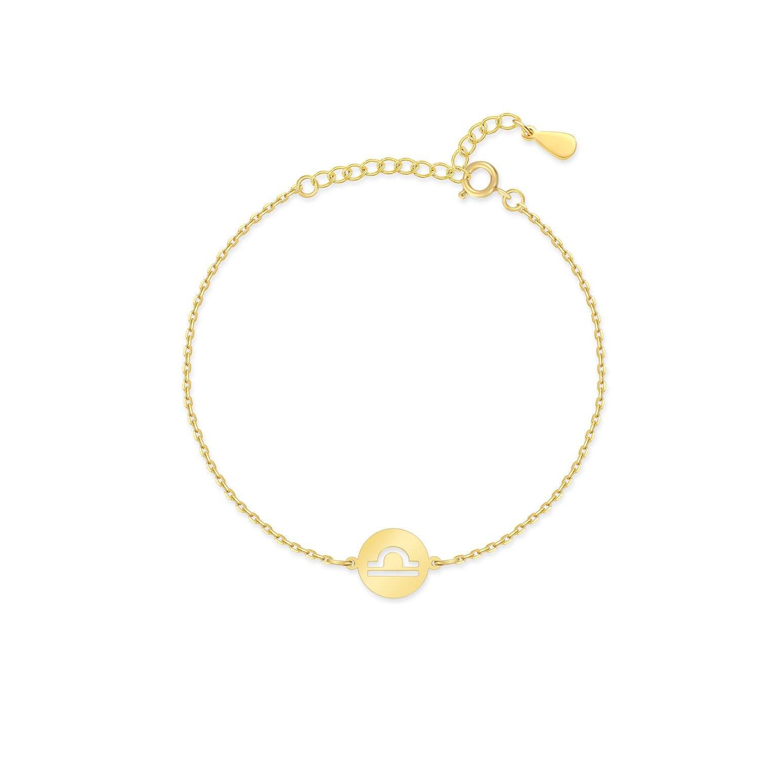 Gullbelagt armbånd for kvinner, med Tvillingene stjernetegn, personlig smykke.