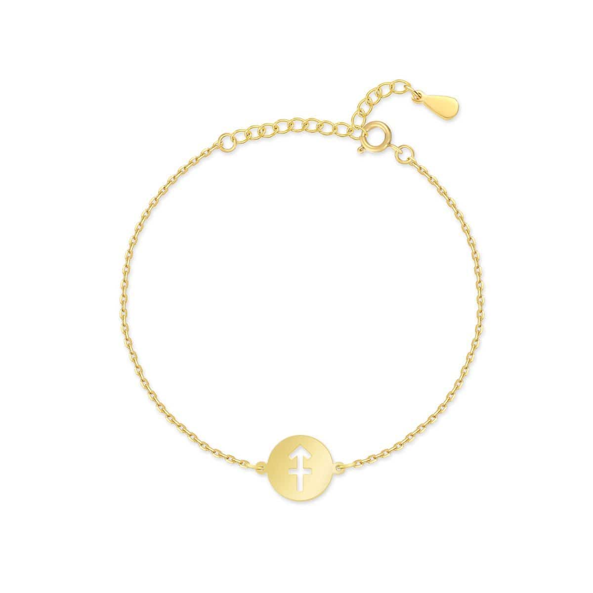 Zodiac armbånd i gullbelagt design for kvinner, med ditt stjernetegn.