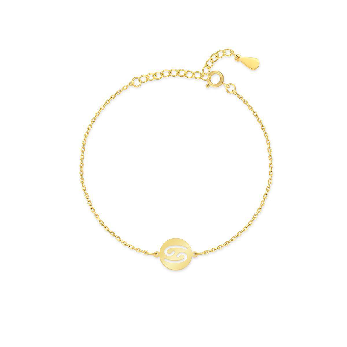 Kvinner armbånd med zodiac symbol, gullbelagt og justerbart. Elegant gave.