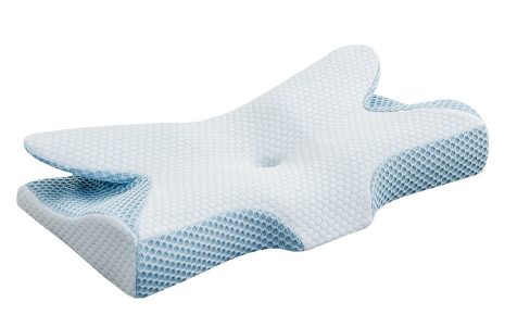 2-i-1 nakkepute for reise og hjem. Memoryfoam gir ergonomisk støtte, velvære og god søvnkomfort.